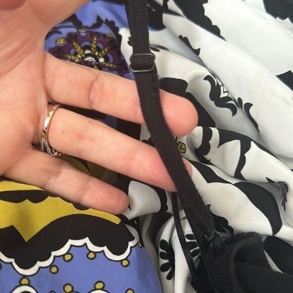 Anthropologie Lilka Mendocino Abstract Print Color block Maxi Dress Sz Small - Picture 9 of 9